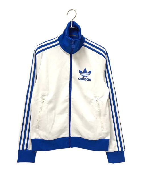 adidas（アディダス）adidas (アディダス) トラックジャケット ホワイト×ブルー サイズ:M 未使用品の古着・服飾アイテム