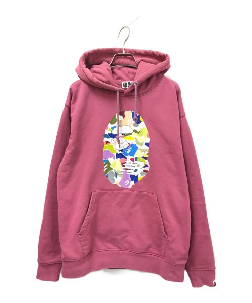 A BATHING APE（アベイシングエイプ）A BATHING APE (アベイシングエイプ) NEW BALANCE (ニューバランス) Ape Head Relaxed Fit Pullover Hoodie ピンク サイズ:Sの古着・服飾アイテム