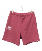 A BATHING APE×NEW BALANCEアベイシングエイプ×ニューバランス）の古着「Rlaxed Fit Shorts」｜レッド