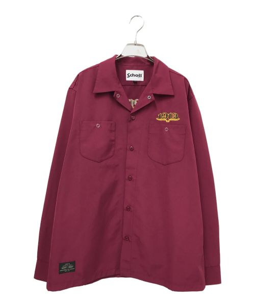 Schott（ショット）Schott (ショット) EMB TC WORK SHIR レッド サイズ:L 未使用品の古着・服飾アイテム