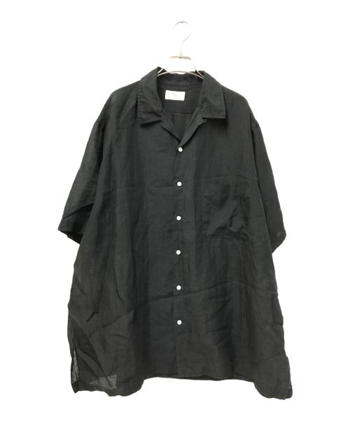 HERILL（ヘリル）HERILL (ヘリル) Linen ramie Open collar ブラック サイズ:2の古着・服飾アイテム