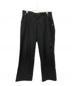 good hellerグッドヘラー）の古着「ONE TUCK WIDE STRAIGHT WORK PANTS」｜ブラック