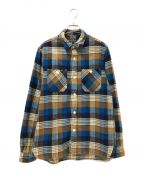 SCHOTT BROS.ショットブロス）の古着「OLD PLAID WORK SHIRT」｜ブルー×ブラウン