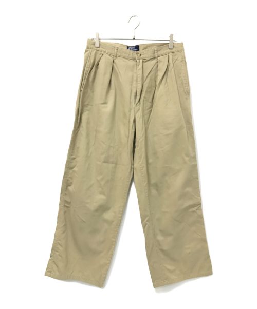 POLO RALPH LAUREN（ポロ・ラルフローレン）POLO RALPH LAUREN (ポロ・ラルフローレン) POLO CHINO  タックチノパンツ ベージュ サイズ:下記参照の古着・服飾アイテム