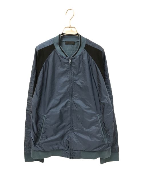 PRADA（プラダ）PRADA (プラダ) metallic nylon switching blouson ネイビー サイズ:Lの古着・服飾アイテム