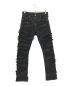 9TEEN8IGHT（ナインティーンエイト）の古着「DISTRESSED FRINGE DENIM」｜ブラック