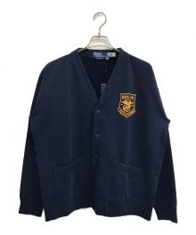 POLO RALPH LAUREN（ポロ・ラルフローレン）の古着「フリースグラフィックカーディガン」｜ネイビー