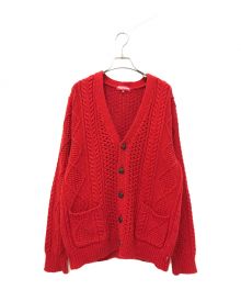 SUPREME（シュプリーム）の古着「cable knit cardigan」｜レッド