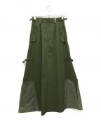 Ameriアメリ）の古着「MILITARY INVERTED SKIRT」｜グリーン