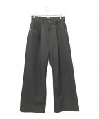 jiedaジエダ）の古着「WIDE ONE TUCK STRAIGHT PANTS」｜グレー