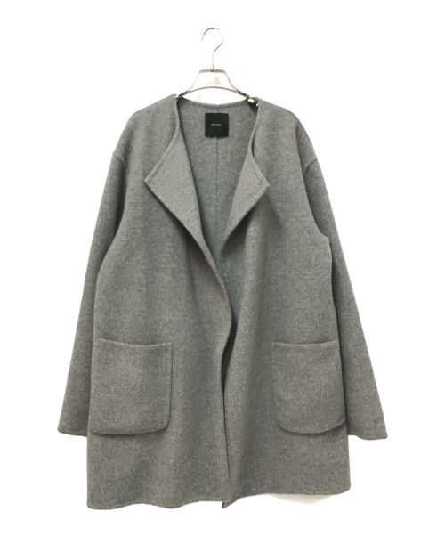 Spick and Span（スピックアンドスパン）Spick and Span (スピックアンドスパン) ノーカラーリバーコート グレー サイズ:38の古着・服飾アイテム