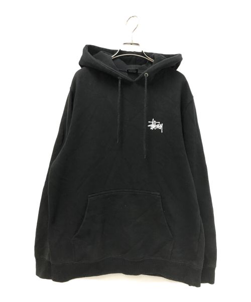 stussy（ステューシー）stussy (ステューシー) ロゴパーカー ブラック サイズ:Mの古着・服飾アイテム