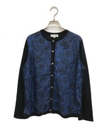 MACKINTOSH LONDON（マッキントッシュ ロンドン）の古着「ドローイングシャドーバイブリーコンビカーディガン」｜ブラック×ネイビー