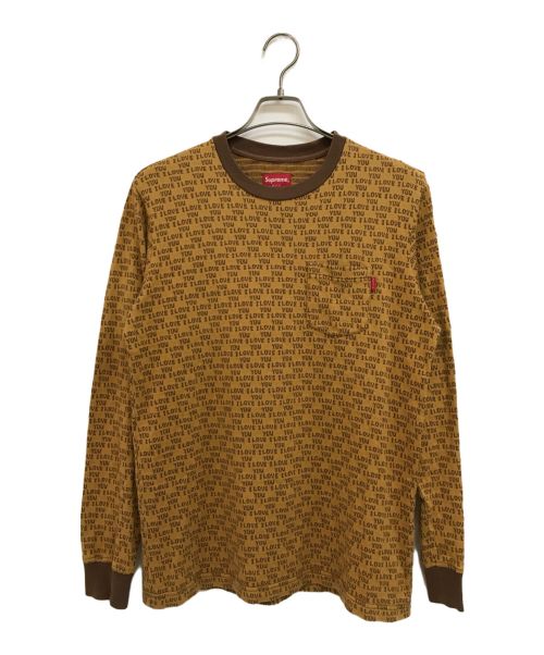 SUPREME（シュプリーム）SUPREME (シュプリーム) I Love You Jacquard L/S Top ベージュ サイズ:Mの古着・服飾アイテム