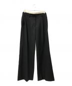 TODAYFULトゥデイフル）の古着「Double Waist Trousers」｜ブラック×ベージュ