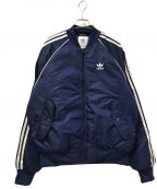 adidasアディダス）の古着「Quilted Super Star Bomber JKT」｜ネイビー