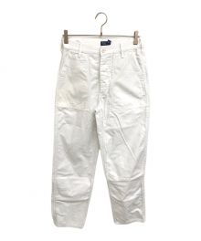 POLO RALPH LAUREN（ポロ・ラルフローレン）の古着「MILTRY PT-ANKLE-FLAT FRONT」｜ホワイト