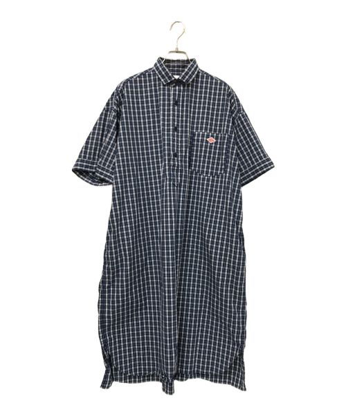 DANTON（ダントン）DANTON (ダントン) チェックコットンシャツワンピース ネイビー サイズ:36の古着・服飾アイテム