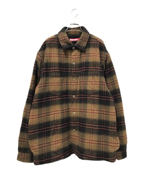 SUPREME（シュプリーム）SUPREME (シュプリーム) Lined Flannel Snap Shirt ブラウン サイズ:Lの古着・服飾アイテム