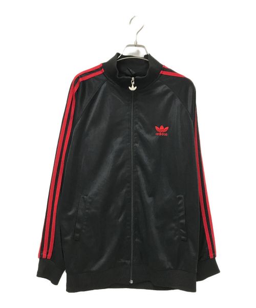 adidas（アディダス）adidas (アディダス) 90sトラックジャケット ブラック×レッド サイズ:Lの古着・服飾アイテム