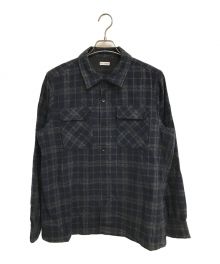 WILLY CHAVARRIA（ウィリーチャバリア）の古着「MADERA WOOLEN SHIRT」｜グレー×ネイビー