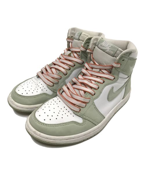 NIKE（ナイキ）NIKE (ナイキ) WMNS AIR JORDAN 1 RETRO HIGH OG SEAFOAM GREEN ホワイト×グリーン サイズ:22.5㎝の古着・服飾アイテム