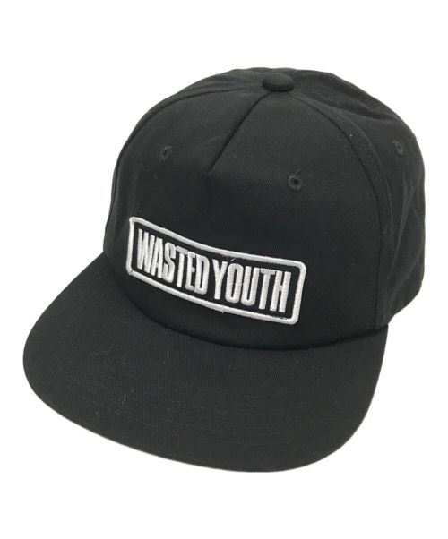 WASTED YOUTH（ウエステッド ユース）WASTED YOUTH (ウエステッド ユース) ロゴキャップ ブラック サイズ:下記参照の古着・服飾アイテム