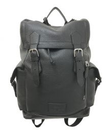 POLO RALPH LAUREN（ポロ・ラルフローレン）の古着「PEBBLED LEATHER BACKPACK」｜ブラック