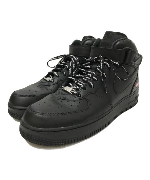 NIKE（ナイキ）NIKE (ナイキ) SUPREME (シュプリーム) AIR FORCE 1 MID SP ブラック サイズ:28.0cmの古着・服飾アイテム