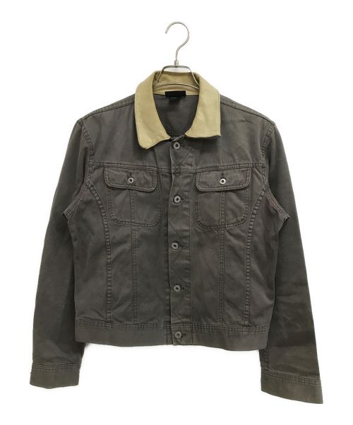 DIESEL（ディーゼル）DIESEL (ディーゼル) 襟レザートラッカージャケット グレー サイズ:Ｍの古着・服飾アイテム