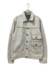 DIESEL（ディーゼル）の古着「バックパッチデザインデニムジャケット」｜グレー