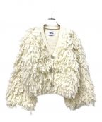 epineエピヌ）の古着「Sheep Bijou Volume Cardigan」｜アイボリー