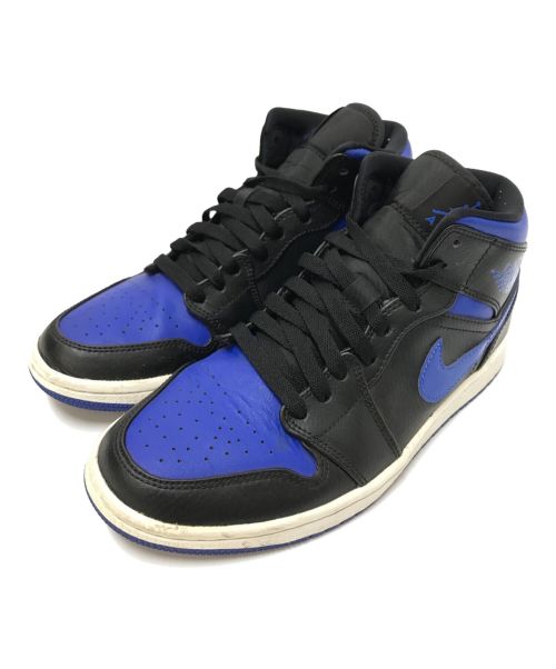 NIKE（ナイキ）NIKE (ナイキ) AIR JORDAN 1 MID ブラック×ブルー サイズ:25.5cmの古着・服飾アイテム