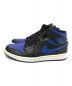 NIKE (ナイキ) AIR JORDAN 1 MID ブラック×ブルー サイズ:25.5cm：7000円