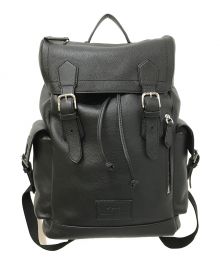 POLO RALPH LAUREN（ポロ・ラルフローレン）の古着「PEBBLED LEATHER BACKPACK」｜ブラック