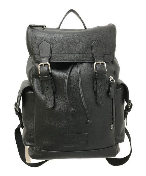 POLO RALPH LAUREN（ポロ・ラルフローレン）POLO RALPH LAUREN (ポロ・ラルフローレン) PEBBLED LEATHER BACKPACK ブラック サイズ:下記参照の古着・服飾アイテム