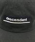 DESCENDANT (ディセンダント) ロゴキャップ ブラック サイズ:下記参照：4480円