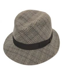 BORSALINO（ボルサリーノ）の古着「チェック中折ハット」｜グレー