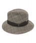 BORSALINO (ボルサリーノ) チェック中折ハット グレー サイズ:下記参照：4480円