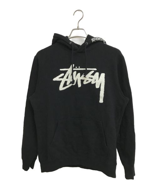 stussy（ステューシー）stussy (ステューシー) stock rim hoodie ブラック サイズ:Mの古着・服飾アイテム