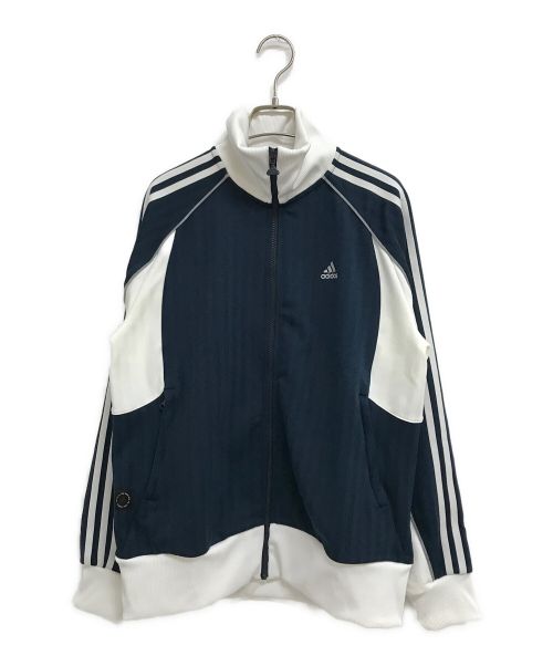 adidas（アディダス）adidas (アディダス) ニットジャケット M BYD3 トラックトップ ネイビー×ホワイト サイズ:Sの古着・服飾アイテム