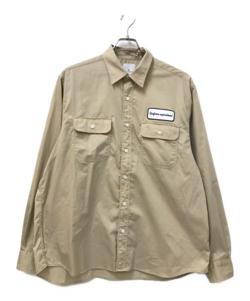 uniform experiment（ユニフォームエクスペリメント）uniform experiment (ユニフォームエクスペリメント) WORK SHIRT ベージュ サイズ:3の古着・服飾アイテム