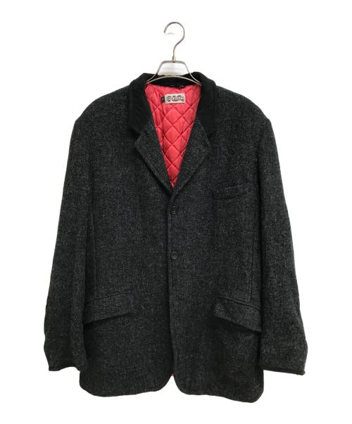 Nick Ashley（ニックアシュレイ）Nick Ashley (ニックアシュレイ) Harris Tweed (ハリスツイード) エルボパッチジャケット グレー サイズ:Lの古着・服飾アイテム