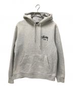 stussyステューシー）の古着「Basic Logo Hooded Sweatshirt」｜グレー