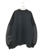 sacaiサカイ）の古着「Nylon Twill x Sponge Sweat Pullover」｜ブラック