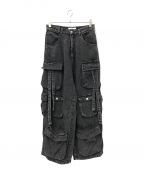 ADRERアドラー）の古着「denim parachute cargo pants」｜グレー