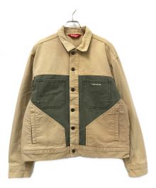 SUPREME（シュプリーム）の古着「2tone paneled denim jacket」｜ベージュ×カーキ