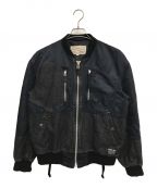 AVIREXアヴィレックス）の古着「DENIM CUSTOM FLIGHT JACKET」｜ブラック