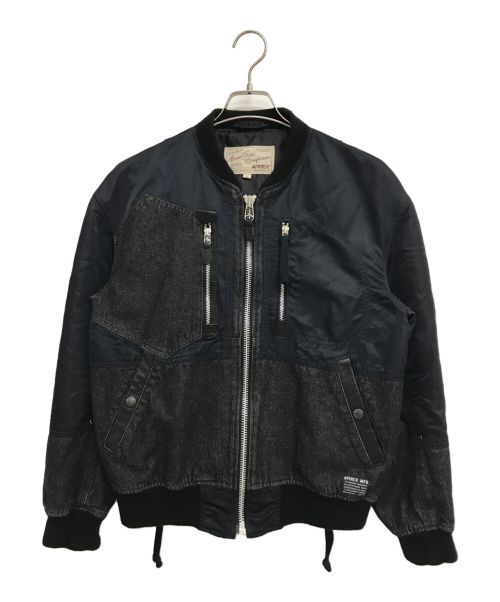 AVIREX（アヴィレックス）AVIREX (アヴィレックス) DENIM CUSTOM FLIGHT JACKET ブラック サイズ:Mの古着・服飾アイテム