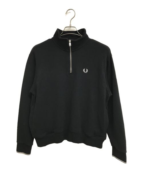 FRED PERRY（フレッドペリー）FRED PERRY (フレッドペリー) ハーフジップスウェット ブラック サイズ:Lの古着・服飾アイテム